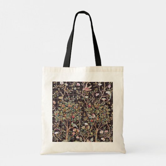 Vögel im Blumengarten, William Morris Tasche Ba (Rückseite)
