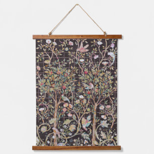 Vögel im Blumengarten, William Morris Wandteppich Mit Holzrahmen