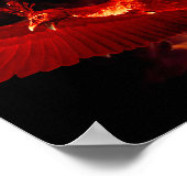 Vogel im Feuer Poster (Ecke)