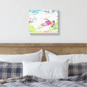 Vögel im Flug: Eine Symphonie der Freiheit" Leinwanddruck (Insitu (Schlafzimmer))