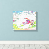 Vögel im Flug: Eine Symphonie der Freiheit" Leinwanddruck (Insitu (Holzboden))