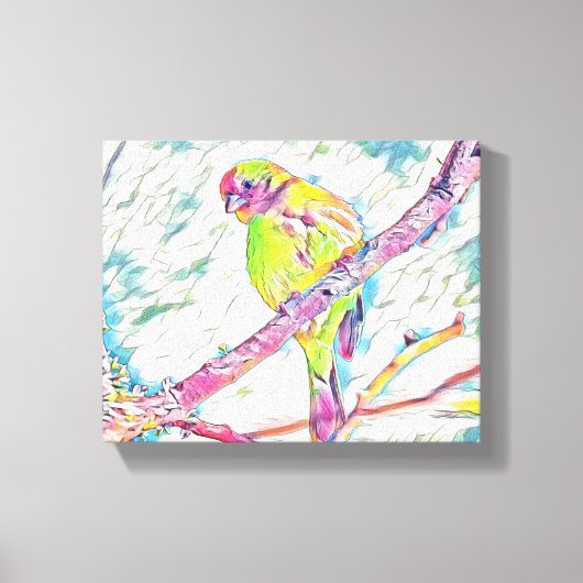 "Vögel im Flug: Eine Symphonie der Freiheit" Leinwanddruck (Vorderseite)