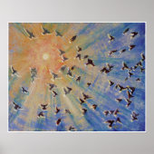 Vögel im Flug Poster (Vorne)