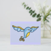Vogel im Flug Postkarte (Stehend Vorderseite)