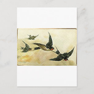 Vögel im Flug Postkarte