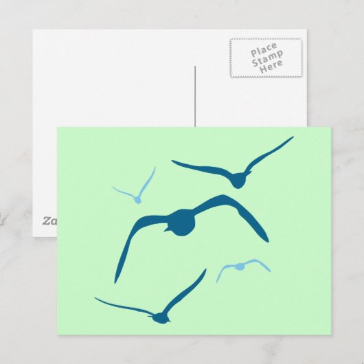 Vögel im Flug Postkarte (Vorne/Hinten)