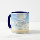 Vögel im Flug über dem Ozean Tasse (Vorderseite Links)