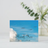 Vögel im Flug Vielen Dank Postkarte (Stehend Vorderseite)