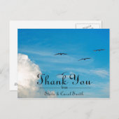 Vögel im Flug Vielen Dank Postkarte (Vorne/Hinten)