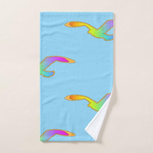 Vögel im Flug Wiederholung von lt blau Badhandtuch Set (Handtuch)