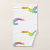 Vögel im Flug Wiederholung weiß Badhandtuch Set (Handtuch)