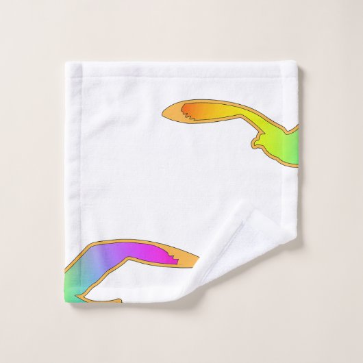 Vögel im Flug Wiederholung weiß Badhandtuch Set (Waschlappen)