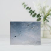 Vögel im Flugformations-Strandfotografie Postkarte (Stehend Vorderseite)