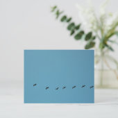 Vögel im Flugformations-Strandfotografie Postkarte (Stehend Vorderseite)