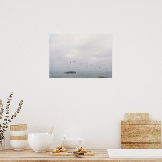 Vögel im Flugplakat Poster (Küche)