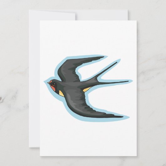 Vögel im Flugzeug Einladung (Vorderseite)