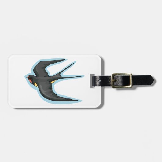 Vögel im Flugzeug Gepäckanhänger (Vorderseite horizontal)