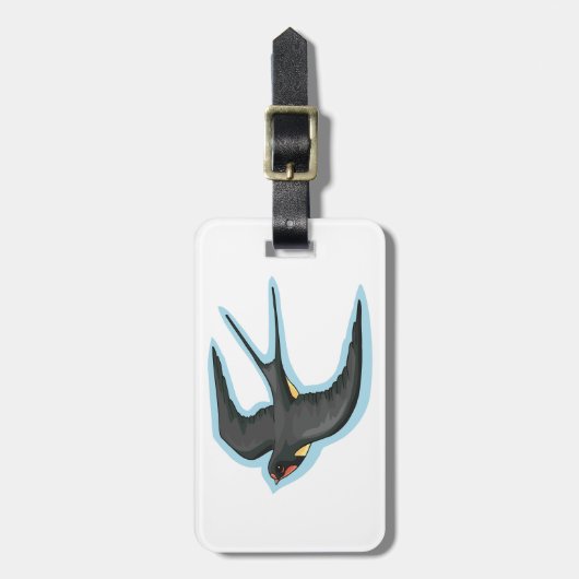 Vögel im Flugzeug Gepäckanhänger (Vorderseite vertikal)