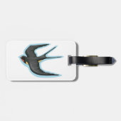 Vögel im Flugzeug Gepäckanhänger (Rückseite horizontal)