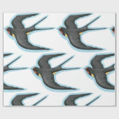 Vögel im Flugzeug Geschenkpapier (Flach)