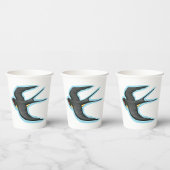 Vögel im Flugzeug Pappbecher