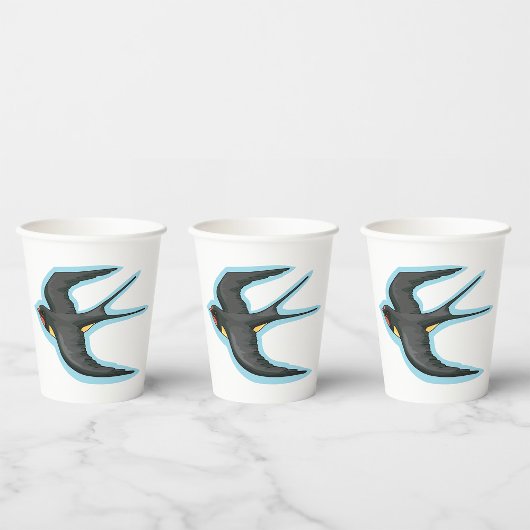 Vögel im Flugzeug Pappbecher