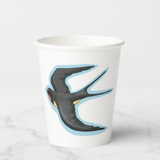 Vögel im Flugzeug Pappbecher (Vorderseite)