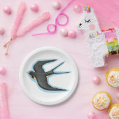 Vögel im Flugzeug Pappteller (Party)