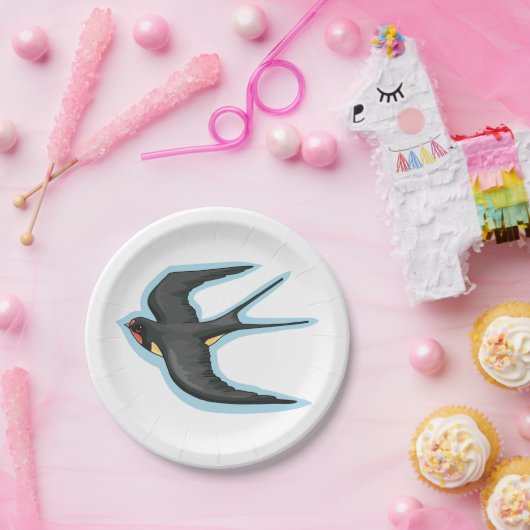 Vögel im Flugzeug Pappteller (Party)