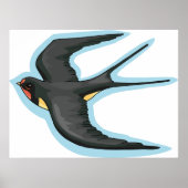 Vögel im Flugzeug Poster (Vorne)