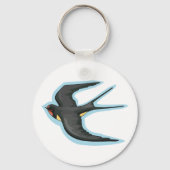 Vögel im Flugzeug Schlüsselanhänger (Rückseite)