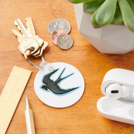 Vögel im Flugzeug Schlüsselanhänger