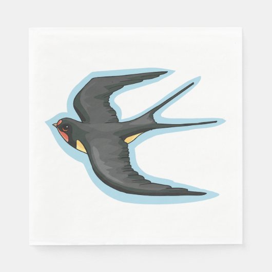 Vögel im Flugzeug Serviette (Vorderseite)