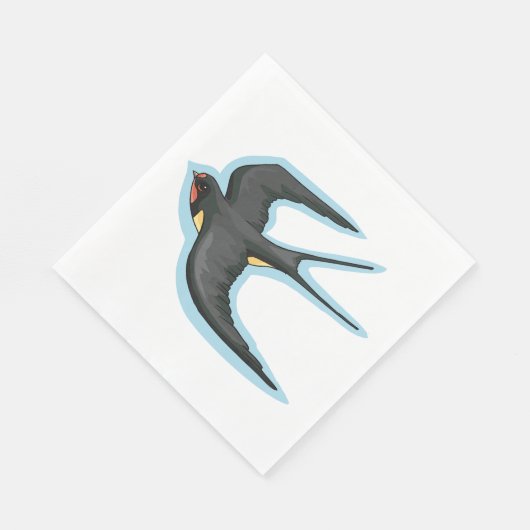 Vögel im Flugzeug Serviette (Ecke)