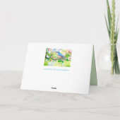 Vogel im Frühjahr Grußkarte Karte (Rückseite)