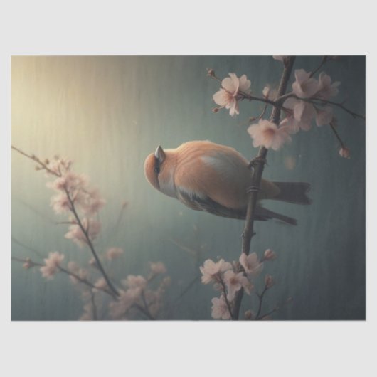 Vogel im Frühling Seidenpapier (Vorderseite)