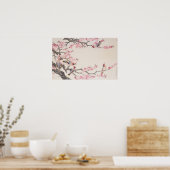 Vögel im Frühling singen Poster (Küche)