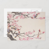 Vögel im Frühling singen Postkarte (Vorne/Hinten)
