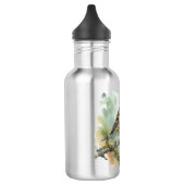 Vogel im Frühlingswasser Edelstahlflasche (Links)