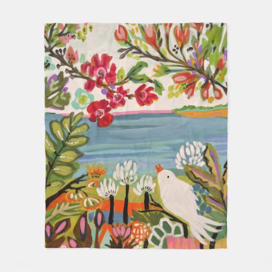 Vögel im Garten Fleecedecke (Vorderseite)