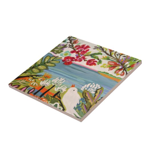 Vögel im Garten Fliese (Seite)