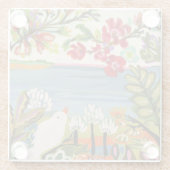 Vögel im Garten Glasuntersetzer (Rückseite)