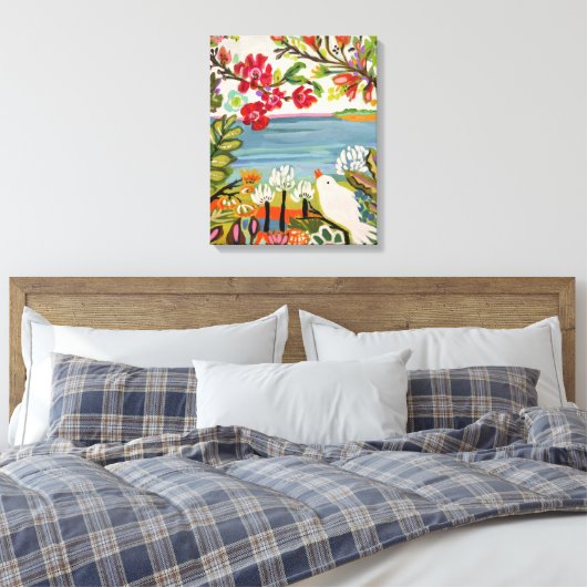 Vögel im Garten Leinwanddruck (Insitu (Schlafzimmer))