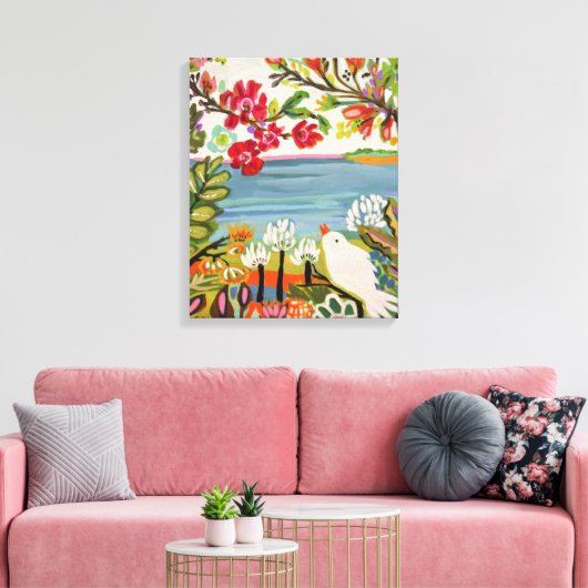 Vögel im Garten Leinwanddruck (Insitu (Wohnzimmer))