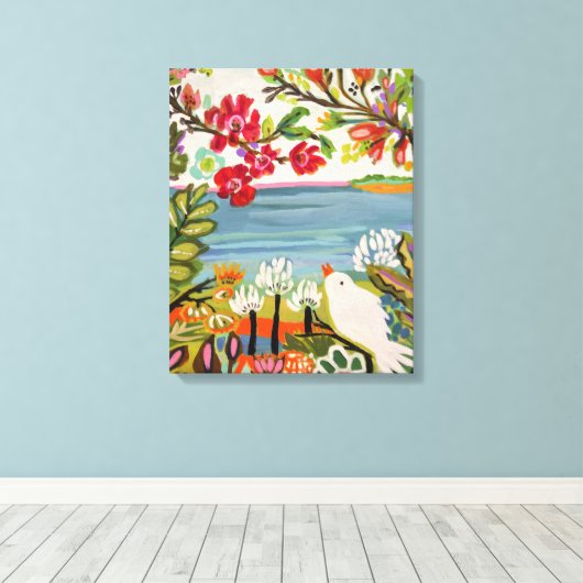 Vögel im Garten Leinwanddruck (Insitu (Holzboden))