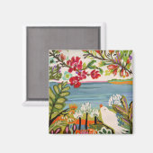 Vögel im Garten Magnet (Vorderseite/Rückseite)