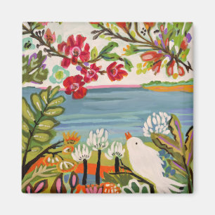 Vögel im Garten Magnet