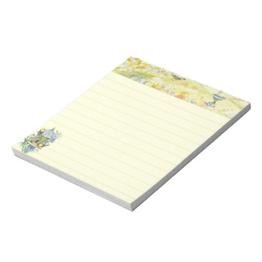 Vögel im Garten Notizblock (Rotiert)