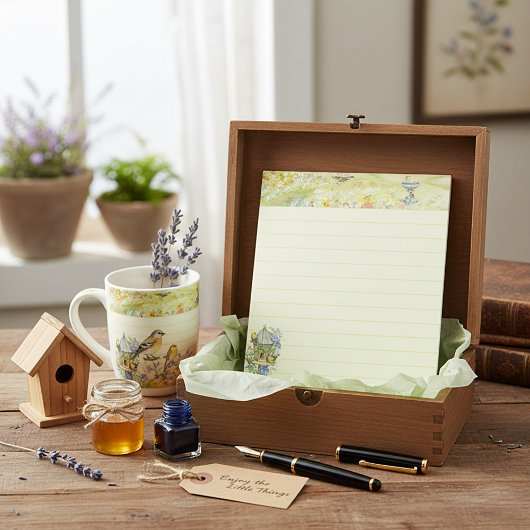 Vögel im Garten Notizblock