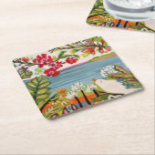 Vögel im Garten Rechteckiger Pappuntersetzer (angewinkelt)